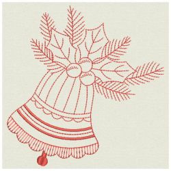Redwork Christmas Bells 2 10(Md) machine embroidery designs