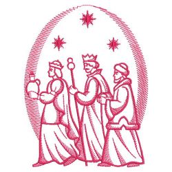 Redwork Three Kings 02(Md) machine embroidery designs