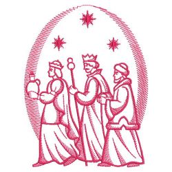 Redwork Three Kings 02(Lg) machine embroidery designs