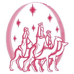 Redwork Three Kings 03(Md) machine embroidery designs