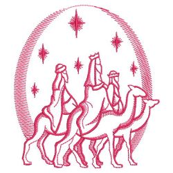 Redwork Three Kings 03(Sm) machine embroidery designs