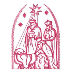 Redwork Three Kings 05(Sm) machine embroidery designs