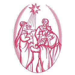 Redwork Three Kings 06(Sm) machine embroidery designs