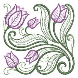 Vintage Tulips 04(Sm) machine embroidery designs