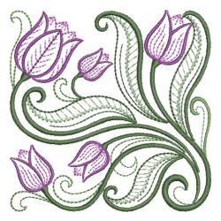 Vintage Tulips 04(Lg) machine embroidery designs