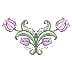 Vintage Tulips 09(Md) machine embroidery designs