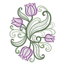 Vintage Tulips 10(Md) machine embroidery designs