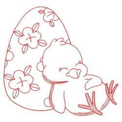 Redwork Easter Animals 01(Sm) machine embroidery designs