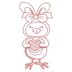 Redwork Easter Animals 09(Sm) machine embroidery designs