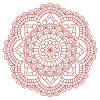 Redwork Round Symmetry Quilt 03(Sm)