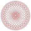 Redwork Round Symmetry Quilt 05(Sm)