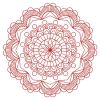 Redwork Round Symmetry Quilt 06(Lg)