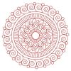 Redwork Round Symmetry Quilt 07(Lg)