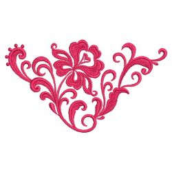 Damask Flower Corners 03(Lg) machine embroidery designs