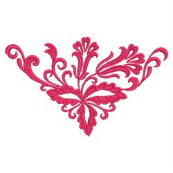 Damask Flower Corners 04(Lg) machine embroidery designs