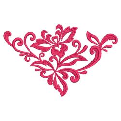 Damask Flower Corners 07(Md) machine embroidery designs