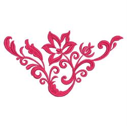 Damask Flower Corners 08(Lg) machine embroidery designs