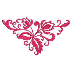 Damask Flower Corners 09(Lg) machine embroidery designs