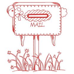 Redwork Animal Mailboxes 03(Md) machine embroidery designs