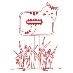 Redwork Animal Mailboxes 06(Lg) machine embroidery designs