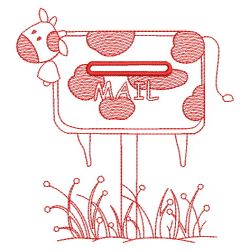 Redwork Animal Mailboxes 09(Sm) machine embroidery designs