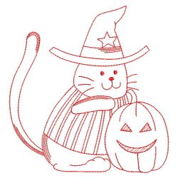 Redwork Halloween Kitty 05(Md)