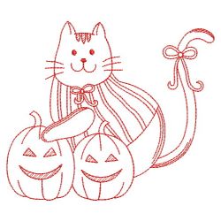 Redwork Halloween Kitty 08(Md)