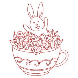 Redwork Easter Teacup(Md) machine embroidery designs