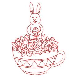 Redwork Easter Teacup 02(Sm) machine embroidery designs