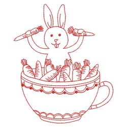 Redwork Easter Teacup 03(Sm) machine embroidery designs