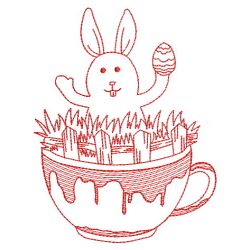Redwork Easter Teacup 06(Sm) machine embroidery designs