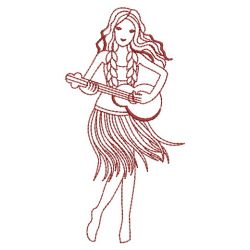 Redwork Hula Dancers 02(Md) machine embroidery designs