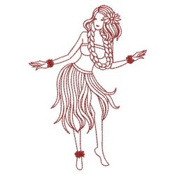 Redwork Hula Dancers 09(Sm) machine embroidery designs