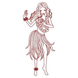 Redwork Hula Dancers 10(Sm)