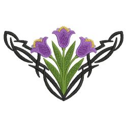 Tribal Flower Corners 09(Md) machine embroidery designs