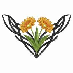 Tribal Flower Corners 13(Md) machine embroidery designs