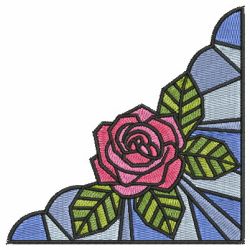 Stained Glass Roses 02 machine embroidery designs