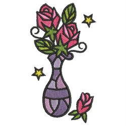 Stained Glass Roses 06 machine embroidery designs