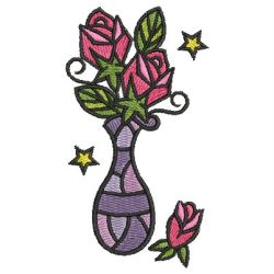 Stained Glass Roses 06 machine embroidery designs