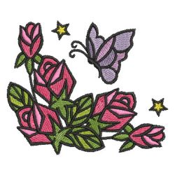 Stained Glass Roses 11 machine embroidery designs