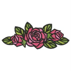 Stained Glass Roses 15 machine embroidery designs
