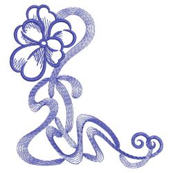 Rippled Art Nouveau Corners 02(Sm) machine embroidery designs