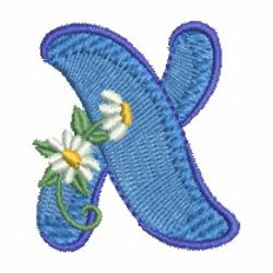 Daisy Alphabet 24 machine embroidery designs