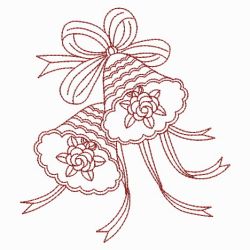 Redwork Wedding Bells 05(Lg) machine embroidery designs