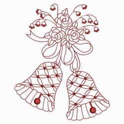 Redwork Wedding Bells 07(Lg) machine embroidery designs