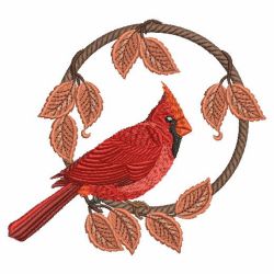 Autumn Cardinals machine embroidery designs