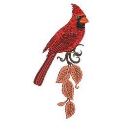 Autumn Cardinals 06 machine embroidery designs