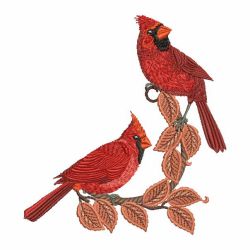 Autumn Cardinals 07 machine embroidery designs