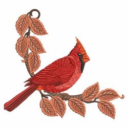 Autumn Cardinals 08 machine embroidery designs