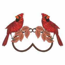 Autumn Cardinals 09 machine embroidery designs